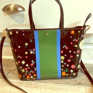 Beautiful Floral Tory Burch Crossbody Purse